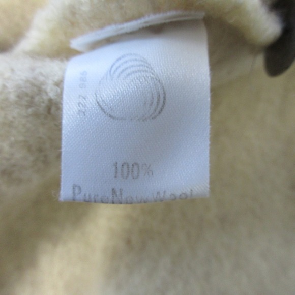 L.L. Bean Vtg Boiled Wool 1980s Cardigan Coat Chore Women Ivory Button XL  984 - Picture 5 of 9